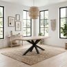 Table ovale 210 cm GABRIEL LIGHT en décor chêne clair