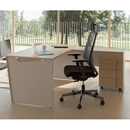 Bureau droit ITALIC en 120 cm ou 140 cm ou 160 cm proposé 2 finitions