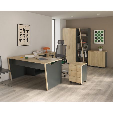 Armoire 2 portes ITALIC proposée en 2 finitions