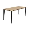 Bureau droit 170 cm ou 190 cm E-MOTION plateau décor chêne structuré