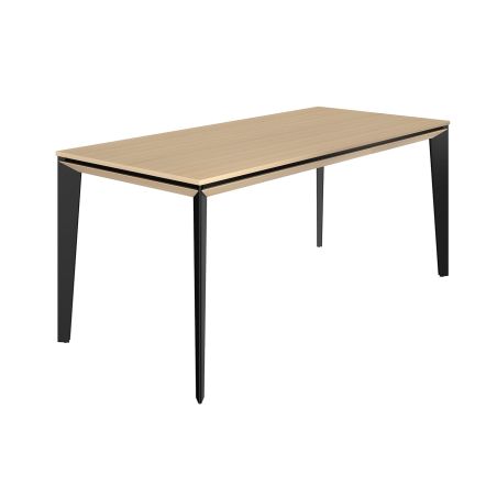 Bureau droit 170 cm ou 190 cm E-MOTION plateau décor chêne structuré