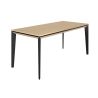 Bureau droit 170 cm ou 190 cm E-MOTION plateau décor chêne structuré