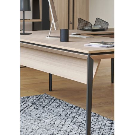 Voile de fond pour bureau 170 cmou 190 cm E-MOTION chêne structuré