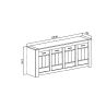 Buffet 223 cm SAWYER en décor chêne gris