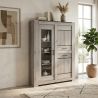 Vitrine SAWYER en décor chêne gris
