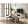 Meuble TV 155 cm SAWYER en décor chêne gris