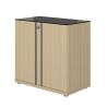 Option top verre noir pour rangement bas ou rangement mi-hauteur E-MOTION