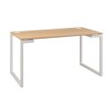 Bureau droit 160 cm SUNDAY décor chêne avec pieds cadre