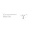 Retour pour bureau droit 140 cm ou 160 cm SUNDAY