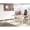 Voile de fond blanc SUNDAY pour bureau droit 140 cm ou 160 cm