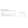 Ecran de séparation blanc SUNDAY pour bureau droit 120 cm ou 140 cm ou 160 cm