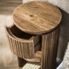 Table de chevet WAVY en bois de manguier avec 1 tiroir