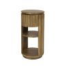Table de chevet WAVY en bois de manguier avec 1 tiroir
