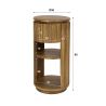 Table de chevet WAVY en bois de manguier avec 1 tiroir