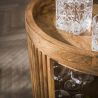 Chariot a vin WAVY en bois de manguier