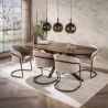 Table ovale MAXIME BRUN 215 cm en acacia massif brun chaud