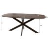 Table ovale MAXIME BRUN 215 cm en acacia massif brun chaud