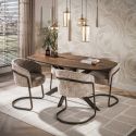 Table ovale MAXIME BRUN 180 cm en acacia massif brun chaud