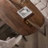 Table ovale MAXIME BRUN 180 cm en acacia massif brun chaud