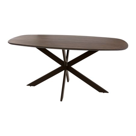 Table ovale MAXIME BRUN 180 cm en acacia massif brun chaud