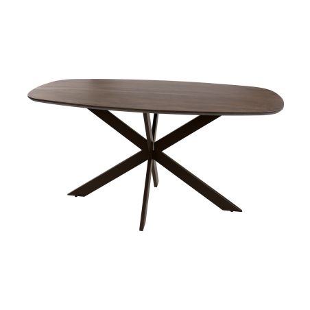 Table ovale MAXIME BRUN 150 cm en acacia massif brun chaud