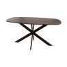 Table ovale MAXIME BRUN 150 cm en acacia massif brun chaud