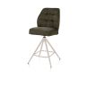 Bell, chaise de bar - piétement creme - pivotante - confort ressorts - calabria