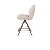 Bell, chaise de bar - piétement steelbrown - pivotante - confort ressorts - calabria