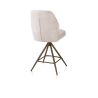 Bell, chaise de bar - piétement steelbrown - pivotante - confort ressorts - calabria