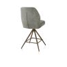 Bell, chaise de bar - piétement steelbrown - pivotante - confort ressorts - calabria