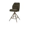 Bell, chaise de bar - piétement steelbrown - pivotante - confort ressorts - calabria