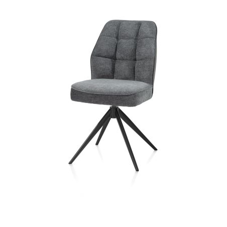 Bell, chaise - piétement rough offblack - pivotante - relax - confort ressorts - combi Cala