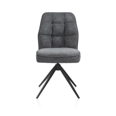 Bell, chaise - piétement rough offblack - pivotante - relax - confort ressorts - combi Cala