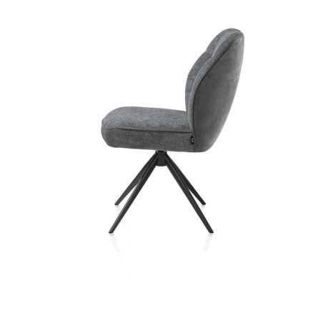 Bell, chaise - piétement rough offblack - pivotante - relax - confort ressorts - combi Cala