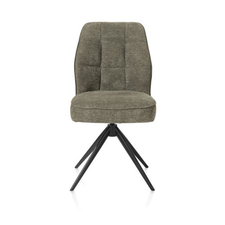 Bell, chaise - piétement rough offblack - pivotante - relax - confort ressorts - combi Cala