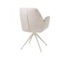 Bell, chaise à accoudoirs - piétement crème - pivotante - relax - confort ressorts - tissu Calabria