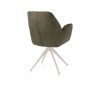 Bell, chaise à accoudoirs - piétement crème - pivotante - relax - confort ressorts - tissu Calabria