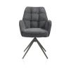 Bell, chaise à accoudoirs - piétement graphite - pivotante - relax - confort ressorts - combi Calabria/Vada