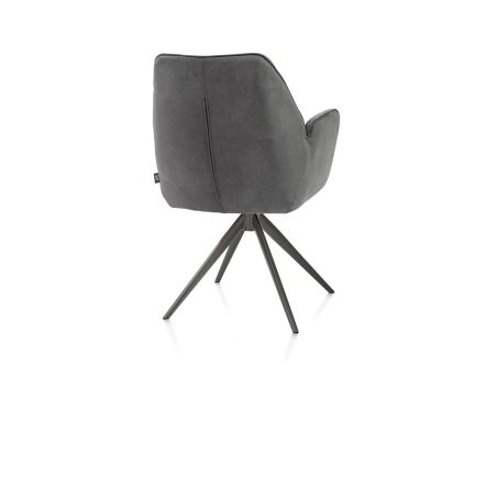 Bell, chaise à accoudoirs - piétement graphite - pivotante - relax - confort ressorts - combi Calabria/Vada