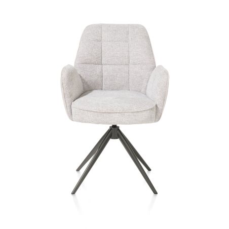 Bell, chaise à accoudoirs - piétement graphite - pivotante - relax - confort ressorts - combi Calabria/Vada