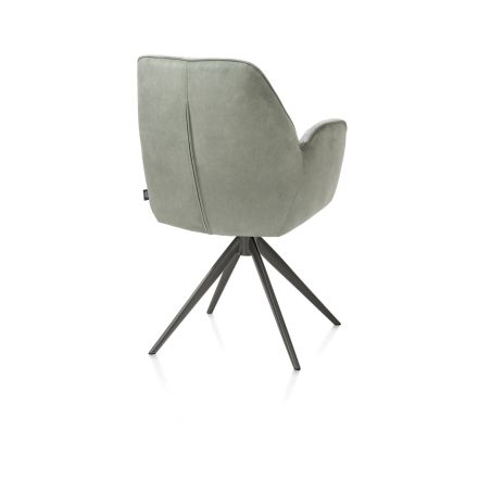 Bell, chaise à accoudoirs - piétement graphite - pivotante - relax - confort ressorts - combi Calabria/Vada