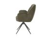 Bell, chaise à accoudoirs - piétement graphite - pivotante - relax - confort ressorts - combi Calabria/Vada