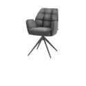 Bell, chaise à accoudoirs - piétement graphite - pivotante - relax - confort ressorts - tissu Calabria - Henders and Hazel