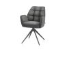 Bell, chaise à accoudoirs - piétement graphite - pivotante - relax - confort ressorts - tissu Calabria - Henders and Hazel
