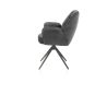 Bell, chaise à accoudoirs - piétement graphite - pivotante - relax - confort ressorts - tissu Calabria - Henders and Hazel