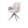 Bell, chaise à accoudoirs - piétement graphite - pivotante - relax - confort ressorts - tissu Calabria - Henders and Hazel