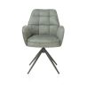 Bell, chaise à accoudoirs - piétement graphite - pivotante - relax - confort ressorts - tissu Calabria - Henders and Hazel
