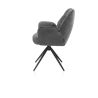 Bell, chaise à accoudoirs - piétement noir - pivotante - relax - confort ressorts - combi Calabria/Vada - Henders and Hazel