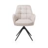 Bell, chaise à accoudoirs - piétement noir - pivotante - relax - confort ressorts - tissu Calabria