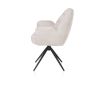 Bell, chaise à accoudoirs - piétement noir - pivotante - relax - confort ressorts - tissu Calabria
